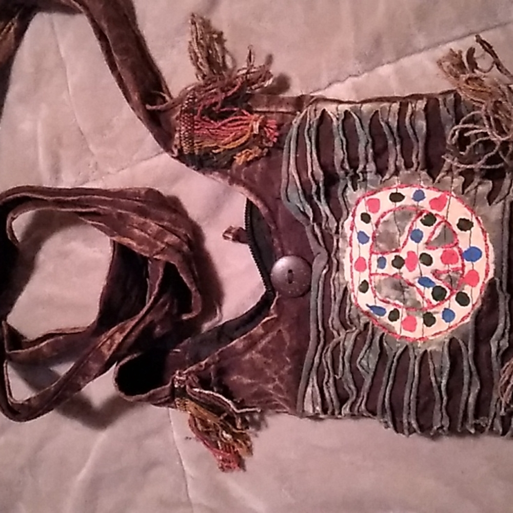 Women's peace sign bag